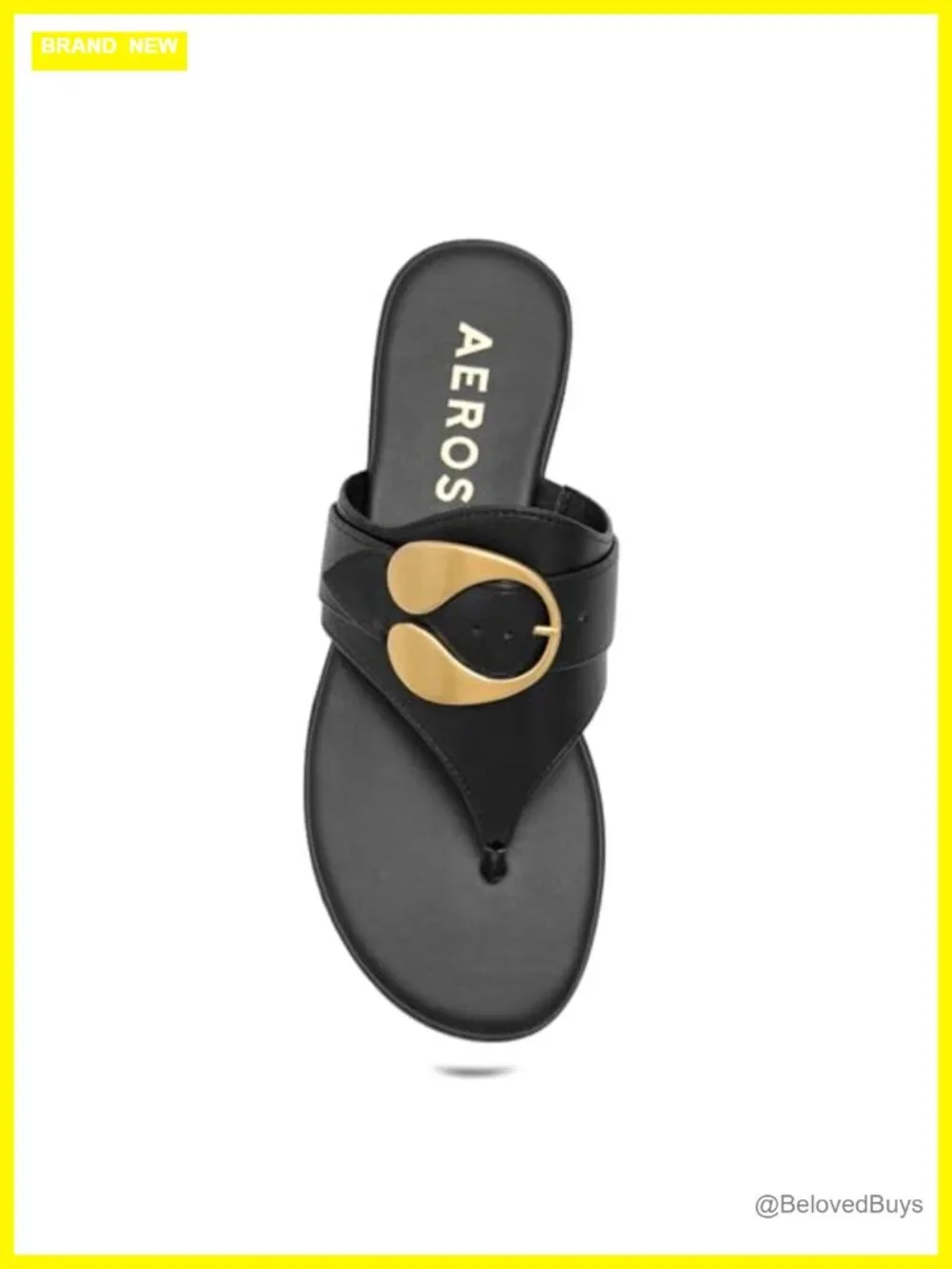 Aerosoles Glam Faux Leather Thong Flat Sandals, OrthoLite Cushion